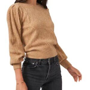 1. State Variegated NEW Women's Cables Crew Sweater